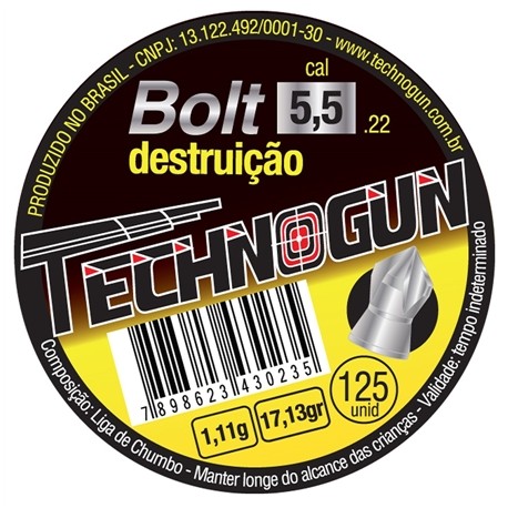 CHUMBINHO BOLT 5,5MM C/ 125 UN