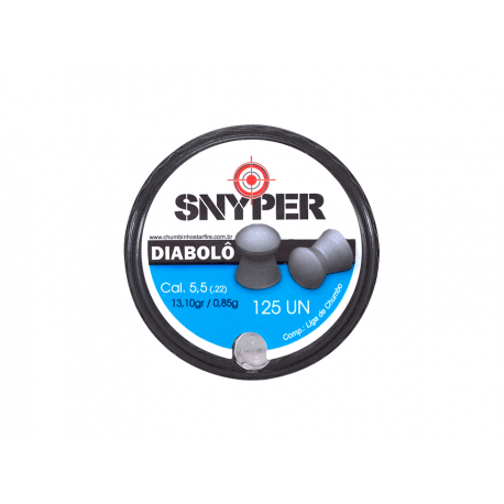 Chumbinho 5.5mm Diabolo Snyper 125 unidades